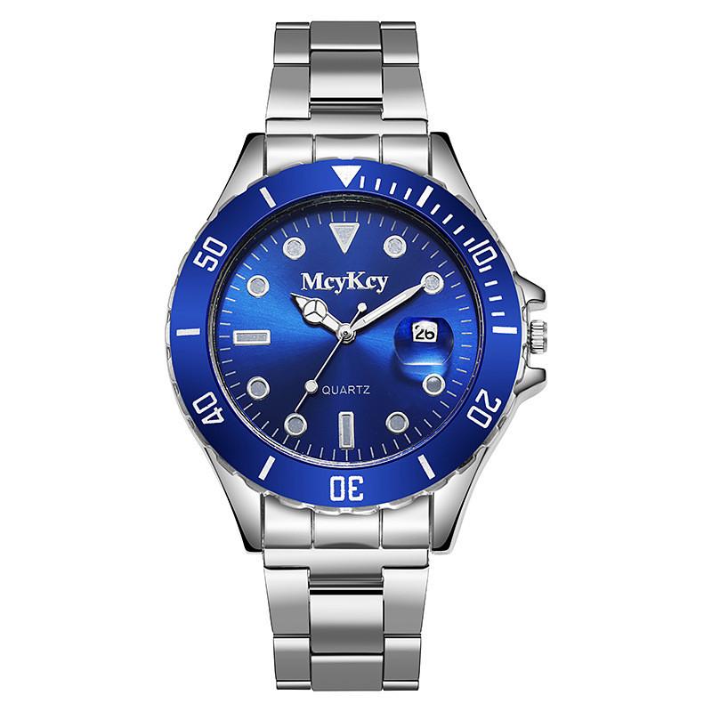 Mens Quartz Watch With Calendar Function And Alloy Band For Daily Casual Wear