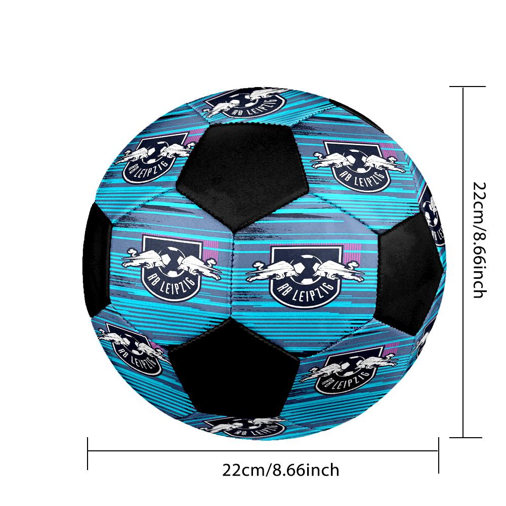 RB Leipzig Indoor Soccer Ball Colorful All Ages Size 5 Machine Stitched PVC Competition Ready Durable High-Bounce