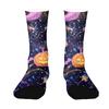 Unisex Breathable Mid-Calf Socks Halloween Print Comfortable Stretchy Crew Socks Suitable for Everyday Wear and Seasonal Use