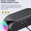 Portable Mini FM Radio Receiver Hifi Sound RGB Bluetooth Speaker with Clock Dual Alarm Clock Support Handsfree Calls