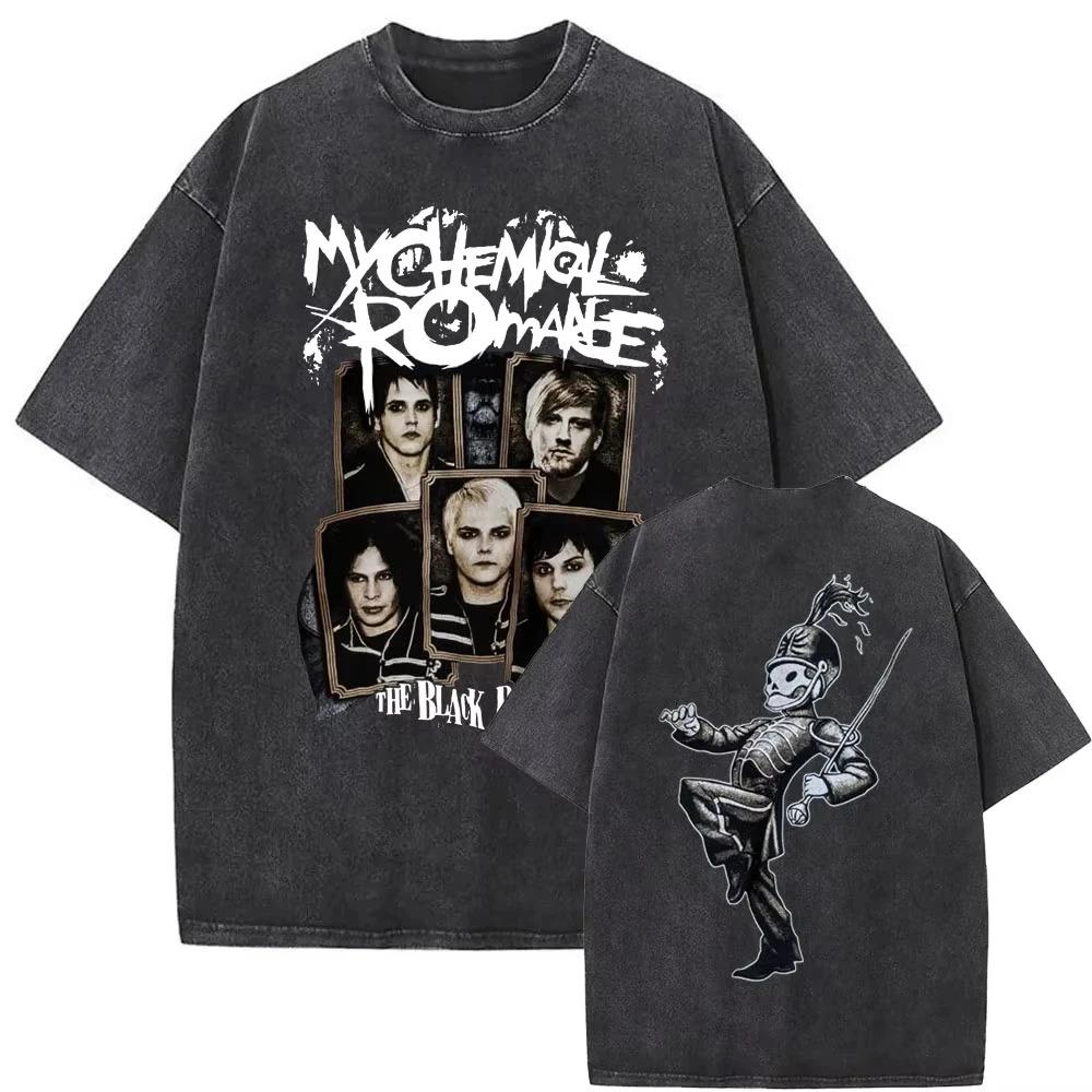 Unisex Rock Punk Emo Washed Vintage TShirt Limited Edition My Chemical RoUnisexce Three Cheers for Sweet Revenge TShirt