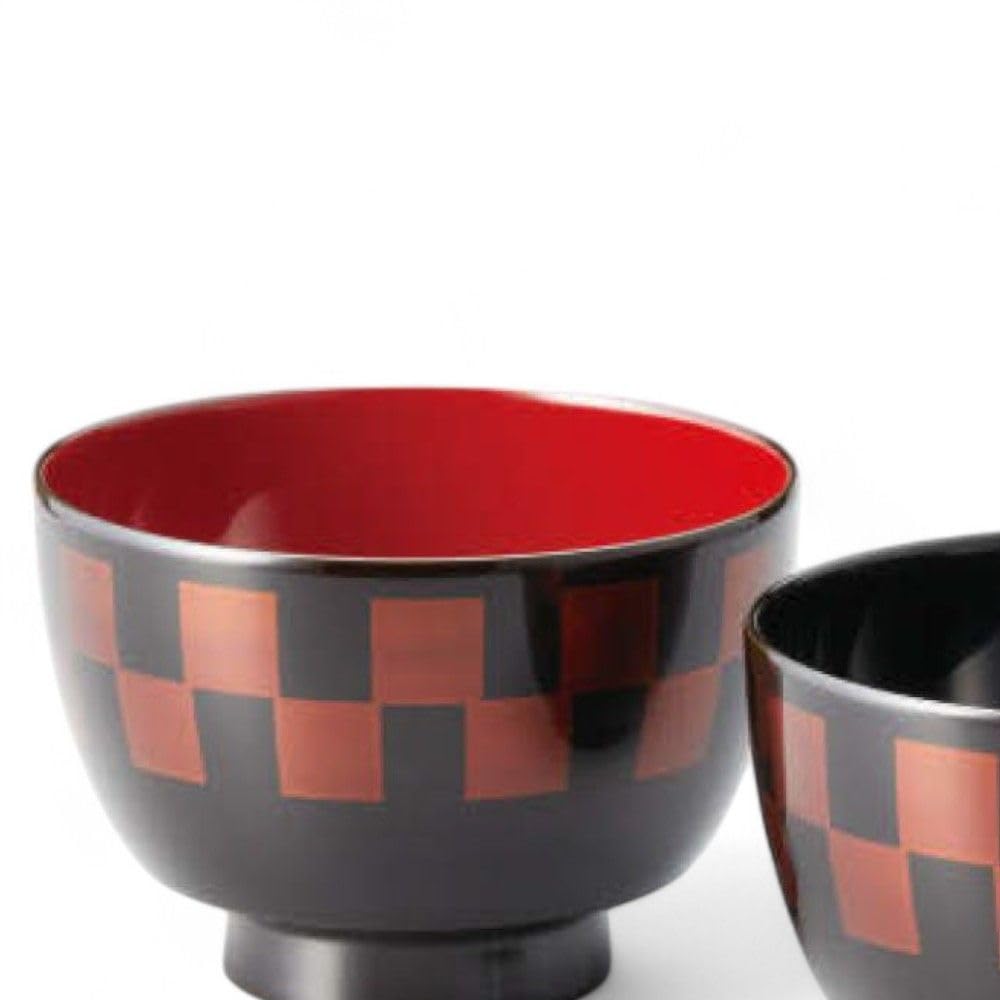 Set of 2 Lacquerware Dishwasher Made in Japan J-kitchens Bowls, Hand-Painted, Safe, PID-529029,