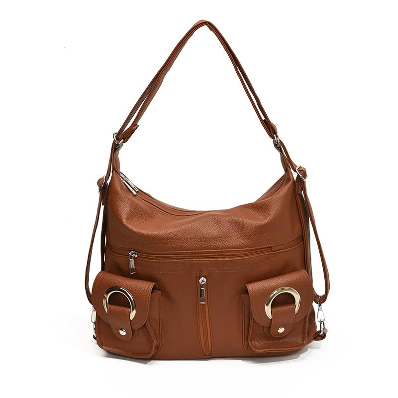 PU Tragetasche Damen Schultertasche Pendler Große Kapazität Rucksack