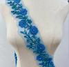 RM-802 Hot Sale Beaded Rhinestone Flower Lace Applique Trim Sewing Motif Embroidery