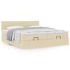 Maison Exclusive - Cadre de lit ottoman avec matelas crème 180x200 cm tissu