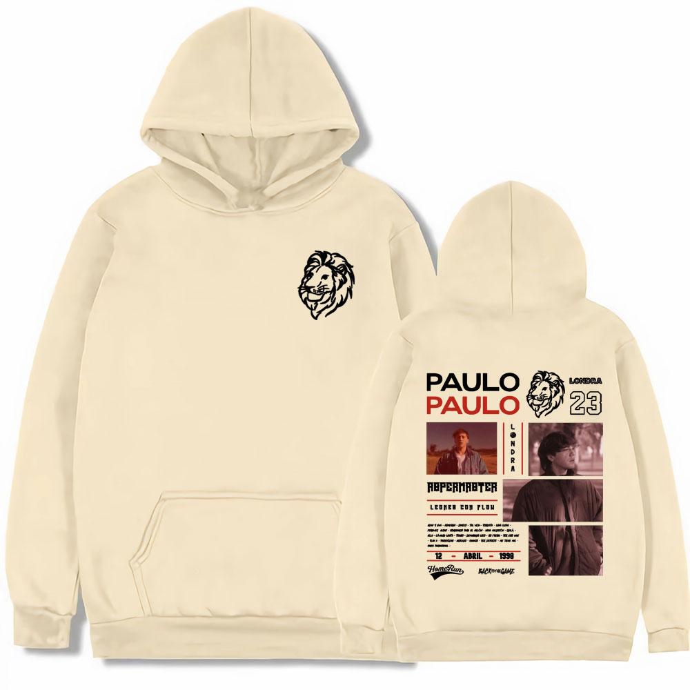 Rapper Paulo Londra Homerun Graphic Hoody Men Women Hip Hop Vintage Loose Sweatshirts High Quality Casual Fleece Hoodie Pullover