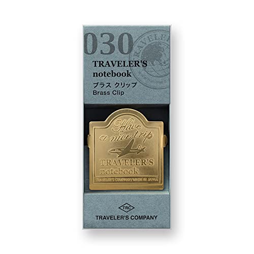 DESIGNPHIL Travelers Company Traveler's Note Brass Clip Airplane Pattern 43090006