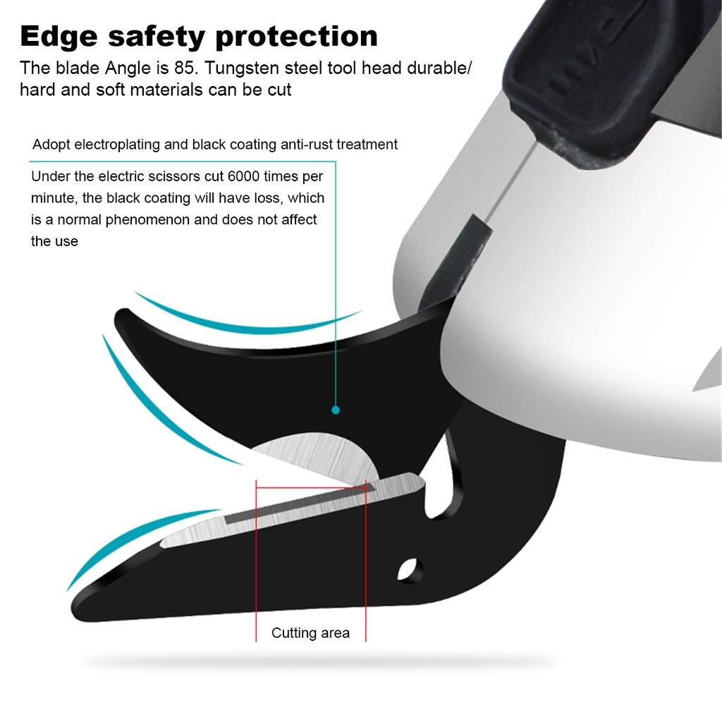 12V Multifunction Cordless Electric Scissors Low Consumption Flexible Electric Scissor Cloth Leather Cloth Cutting Tool 100W