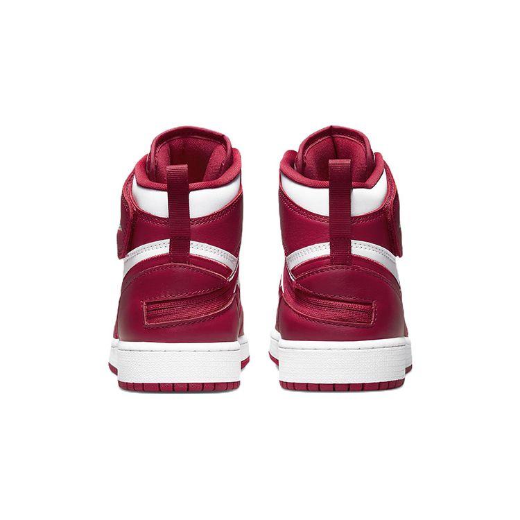 Air Jordan 1 High FlyEase GS Cardinal Red Kids Sneakers White DC7986-601