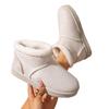 Thick-soled snow boots women's large-size solid color winter new cotton boots women's velvet thickened warm snow boots