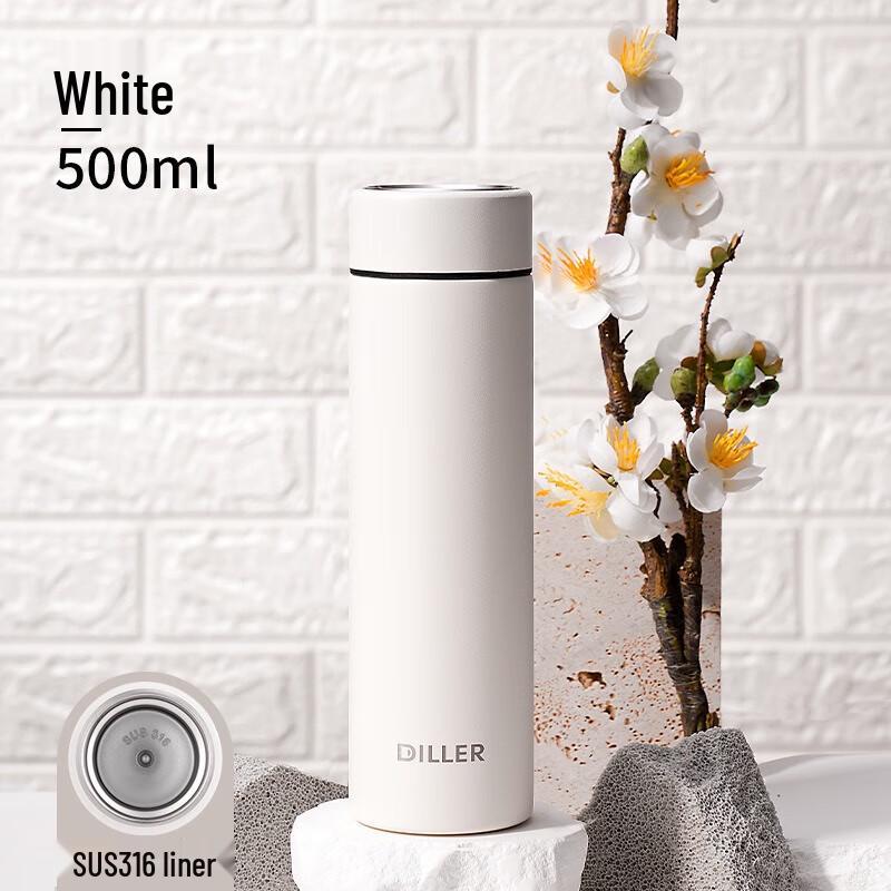 Diller 500ML Portable Tea Infuser Insulated Mug