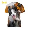 New Popular Border Collie 3D Printed T-shirt Fashion Cute Dog Unisex Animal Round Neck Casual Short Sleeve