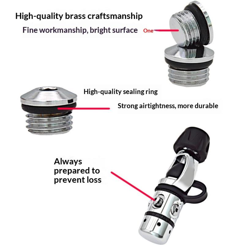 1Pc Scubas Diving Regulator Plugs Adjuster 1St Stage High/ Low Pressure Port Plug Plug Screws 1St Stage Accessories