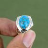Kupfer Türkis Ring 925 Sterling Silber Ring Neuestes Design Schmuck Edelsteinring Handgefertigter Ring Geschenk für Mutter In Ringgröße erhältlich