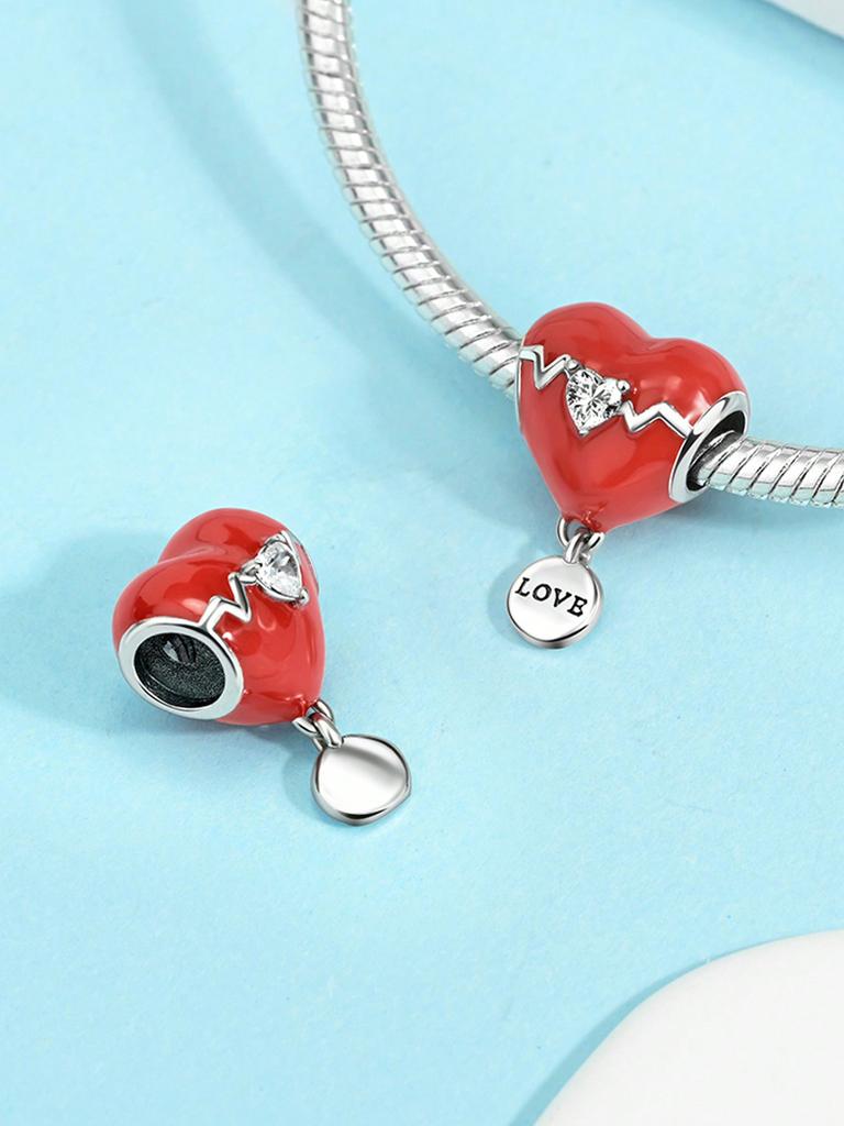 Charms Plata Copper Colors Valentine'S Day Love Beads Charmpendant For Original Bracelet For Women Diy Jewelry Love Gift