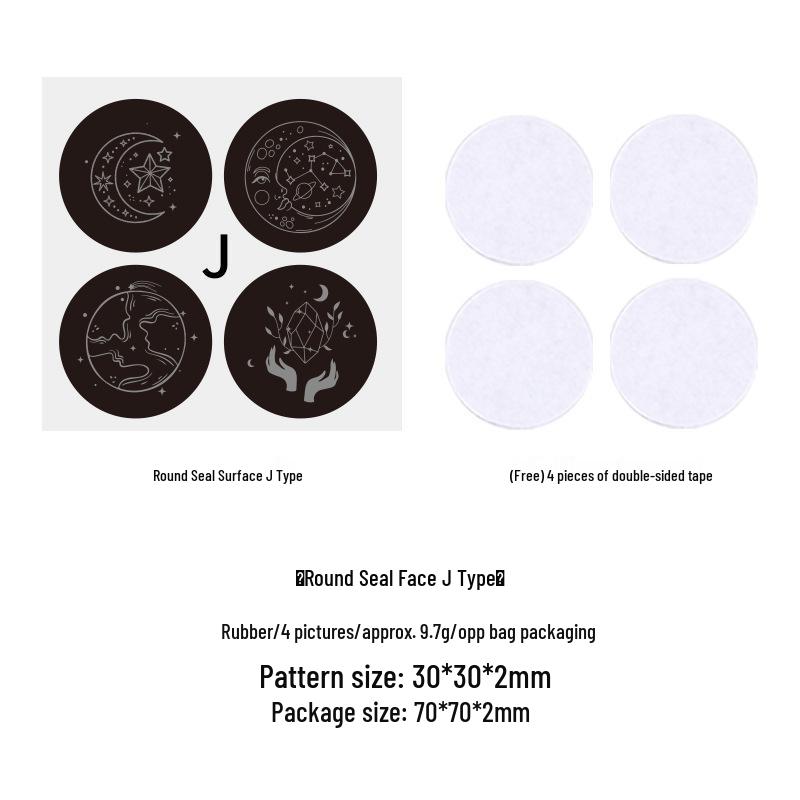 Wooden Handle Rubber Stamp for DIY Journaling