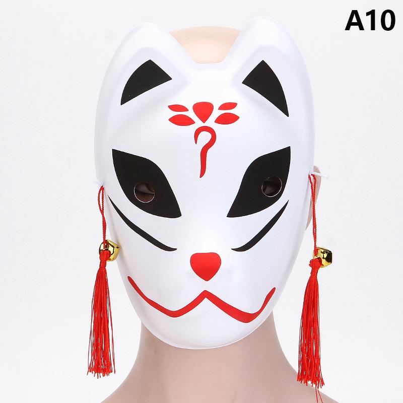1ks Anime Fox Masky Half Face Cat Mask Masquerade Festival Party Cosplay Rekvizity