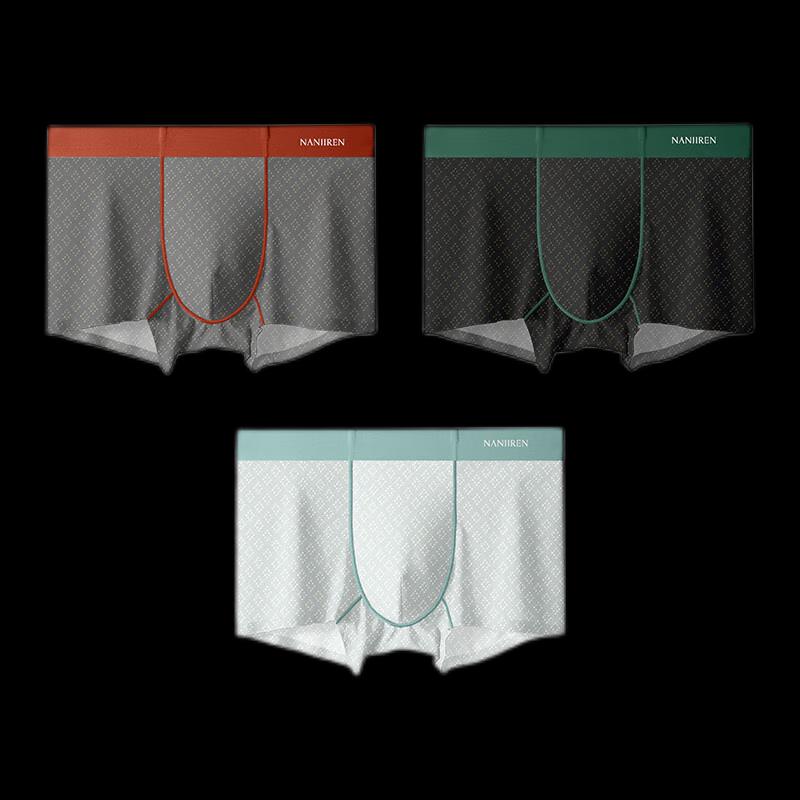 

Мужские бесшовные боксеры-брифы из ледяного шелка Nanjiren 1281C L