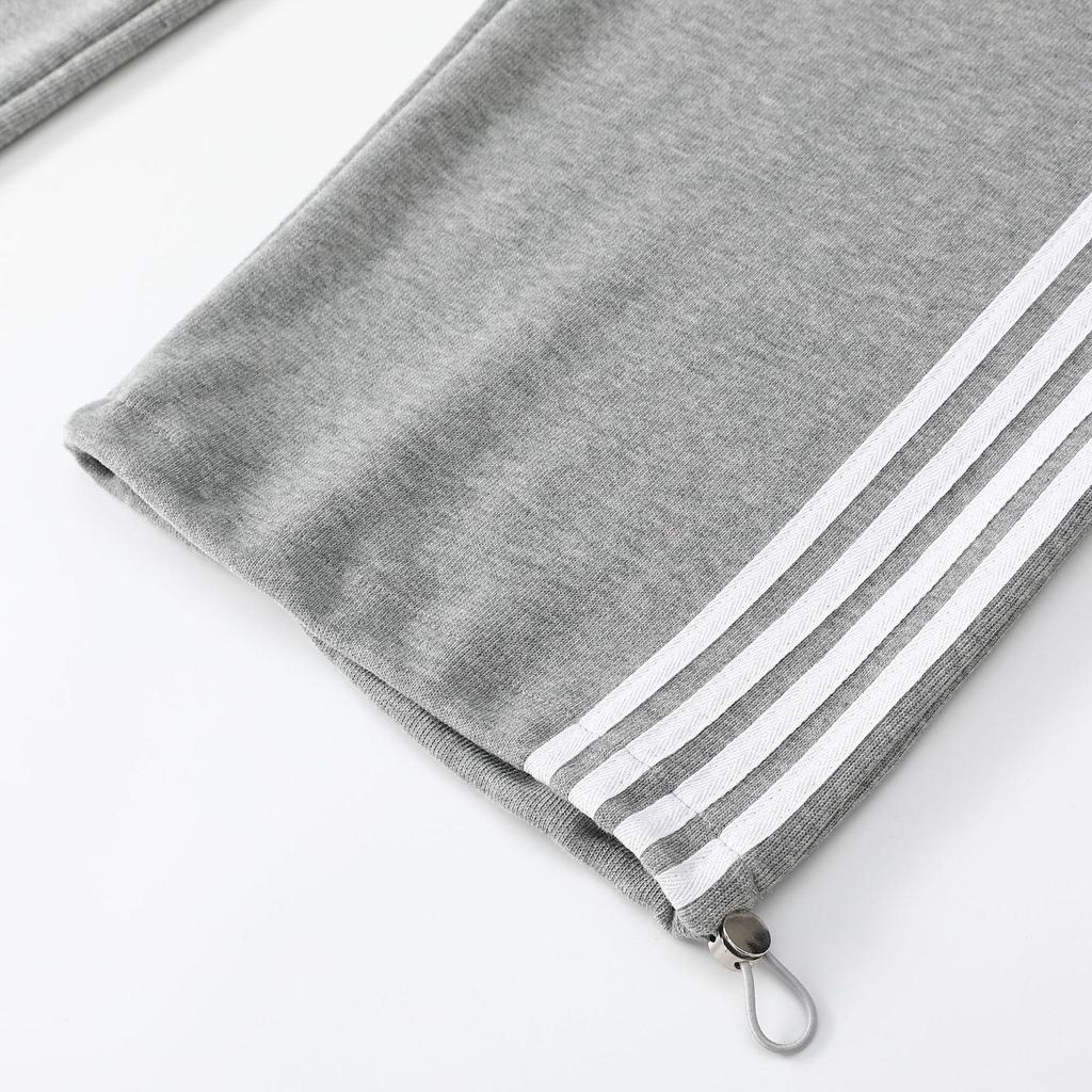 2025 Spring Striped Cuffed Drawstring Loose Sweatpants