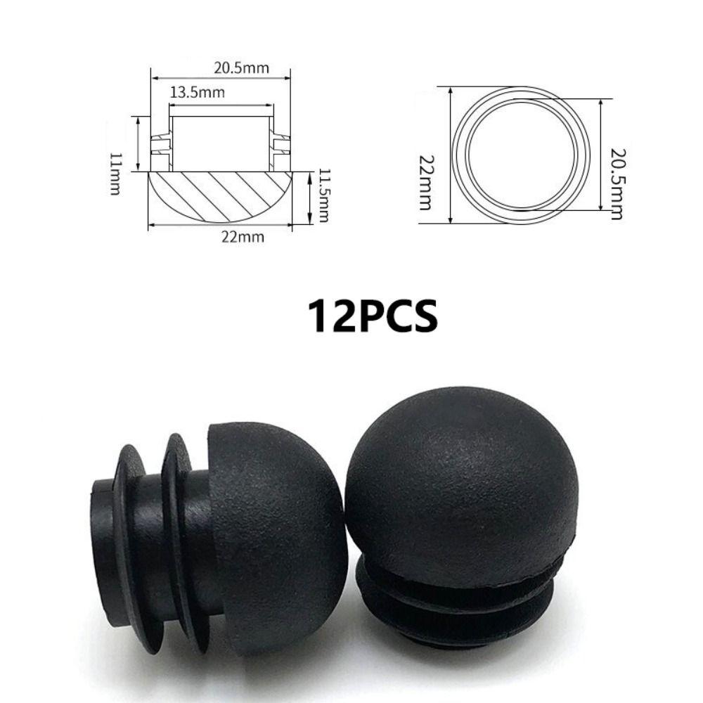 12 Pcs Black Furniture Feet Plug Plastic Table Chair Leg Tube Plugs New Floor Protector