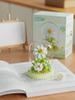 Sunflower Lego-Compatible Flower Pot Dust Cover - Educational Assembly Toy for Girls