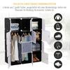 DIY Wardrobe Shelving System with 2 Large and 9 Small Cubes DIY Cube Shelf, Shoe Rack, Storage Shelf for Books Toys Black 111 X 47 X 145 Cm