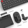 Silents Clicks Wireless Keyboards Mouse Set Round Retro Keycaps 2.4G Connectivitys Portable For Desktop Office Travel Use