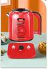 Wanlida Red Stainless Steel Smart Electric Kettle with Double-Layer Anti-Scald Insulation and Constant Temperature Control.