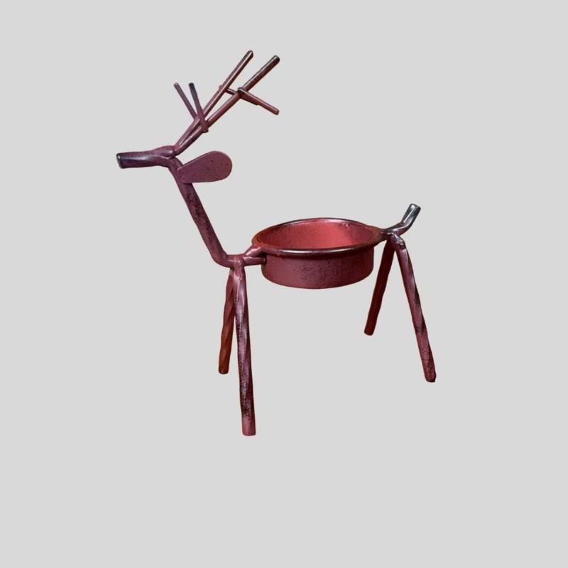 Exquisite Candlestick Decoration Christmas Reindeer Candlestick Durable Iron Candlestick Christmas Halloween Home Decoration