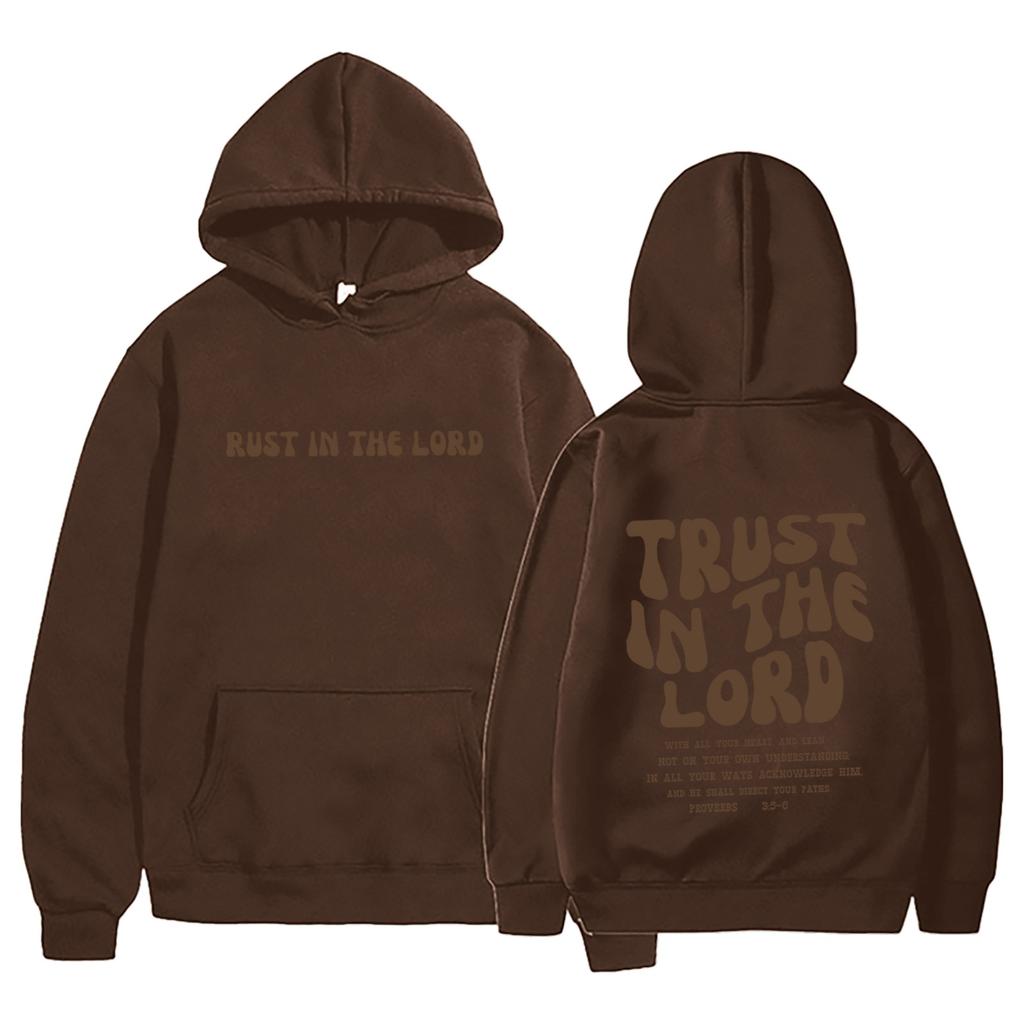 Autumn And Winter Women'S Shoulder Sleeves Trendy Brand Tm Letter Print Hooded Loose Fleece Sweater