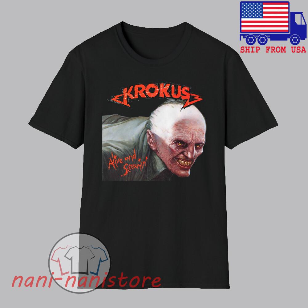 

Krokus Alive and Screamin Men#039;s Black Size S5XL Unisex T-Shirt XL