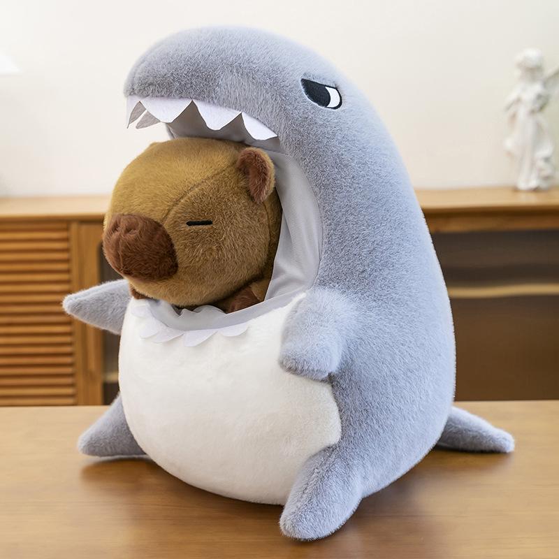 Capybara Crocodile Shark Plush Toy - Cute Stuffed Animal Pillow, Perfect Birthday Gift & Sleep Companion