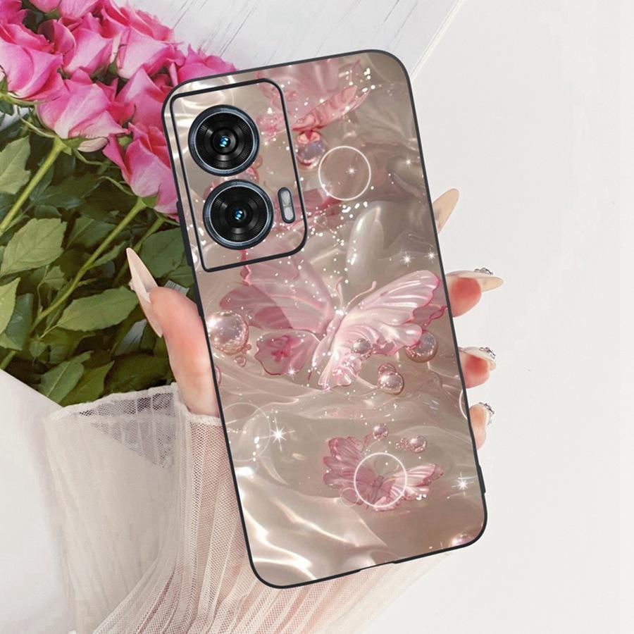 For Motorola Edge 50 Fusion Case XT2429-1 Soft TPU Flower Protective Phone Cases For Motorola G96 motog96 5G Fundas Cover Coque