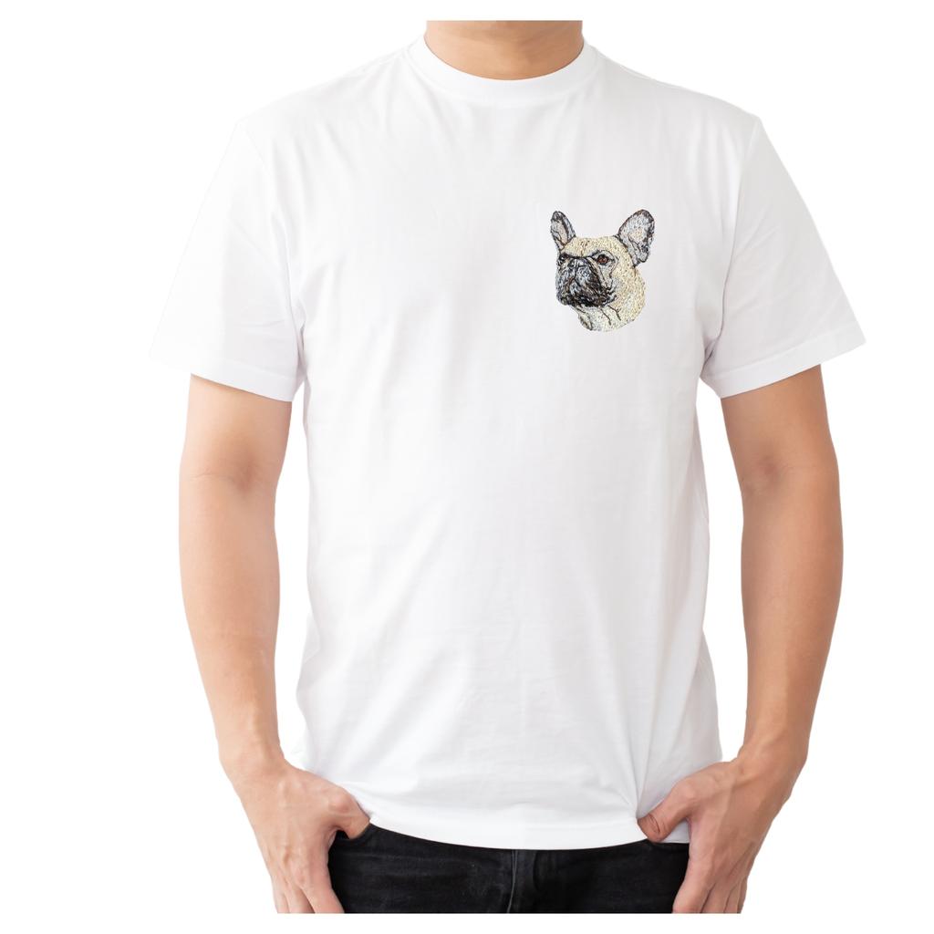 Francia Bulldog, Frenchie - kutya alakú folt, hímzett folt, egyedi dekoráció az Art-Dog hátizsákhoz