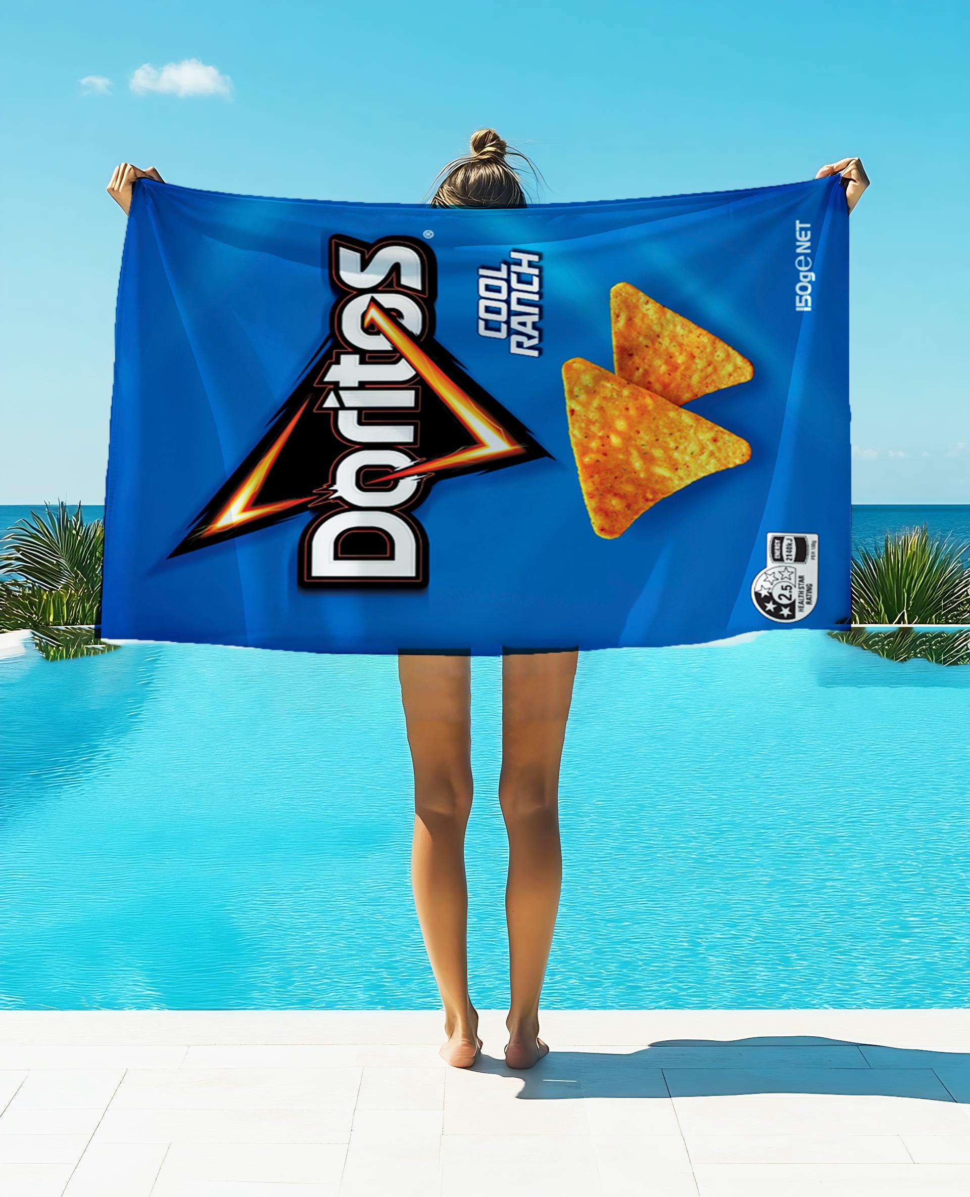 Creatief Grappig D Chip handdoek Microvezel Strandlaken Absorberend Sneldrogend Zacht Yoga Zwemmen Resort Bergbeklimmen Handdoek W40*H60(CM)