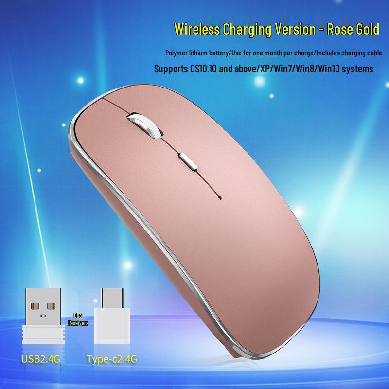 Wireless Silent Charging Ultra-Thin Mouse for Apple Laptops and Tablets