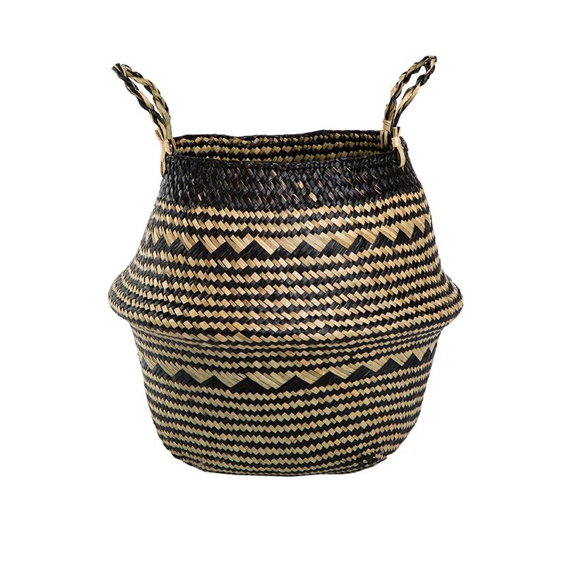 

Новая садовая соломенная корзина для цветочных растений, складная домашняя корзина для хранения на животе L