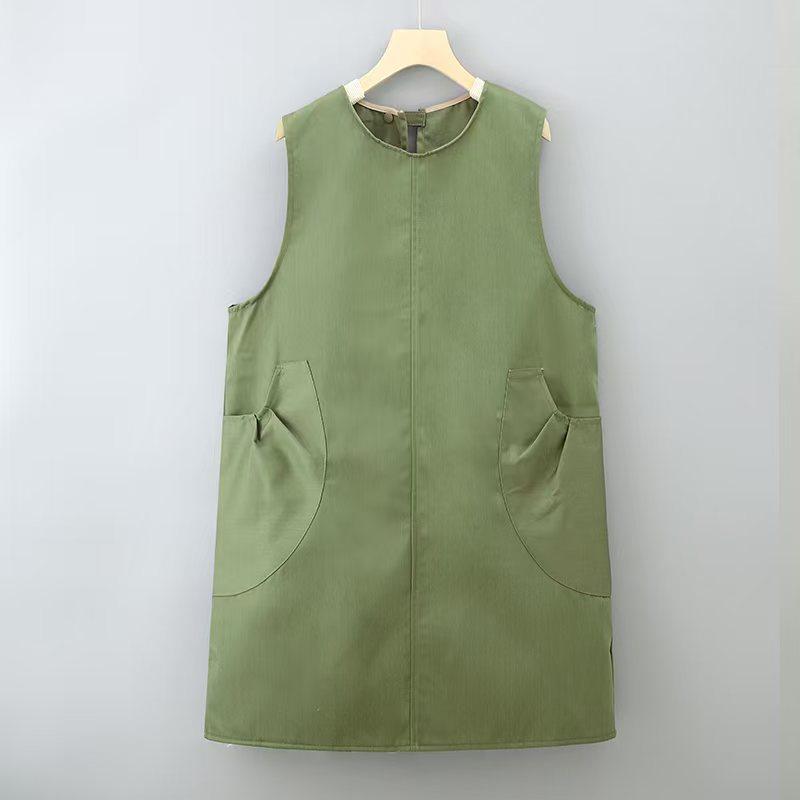 

Apron Workwear Adjustable Oil-Proof Kitchen Apron Waterproof Barbershop Smock Catering Milk Tea Coffee Shop one size зелений