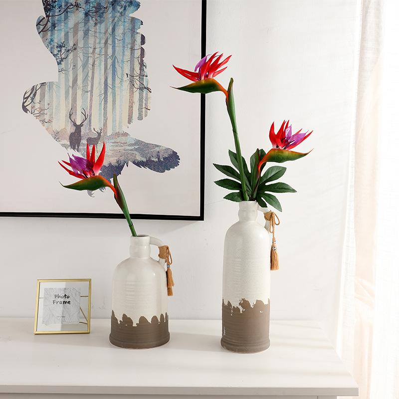 1PC Artificial Strelitzia Fake Flower Bird of Paradise 80cm Simulation Plant for Floral Arrangement Art Holiday Home Party Decor