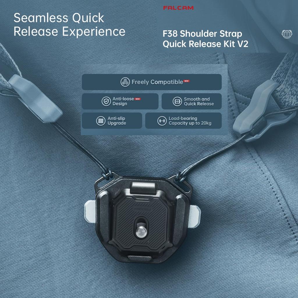 FALCAM F38 Camera Clip with Plate Kit Quick Release Clip for Attaching Camera to Backpack Shoulder Strap 3142 V2, -