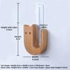 Fridge Magnet Cat Whisker Vase Wooden with Glass Tube Magnetic Flower Vase Refrigerator Accessories Mini Cat Whisker Holder