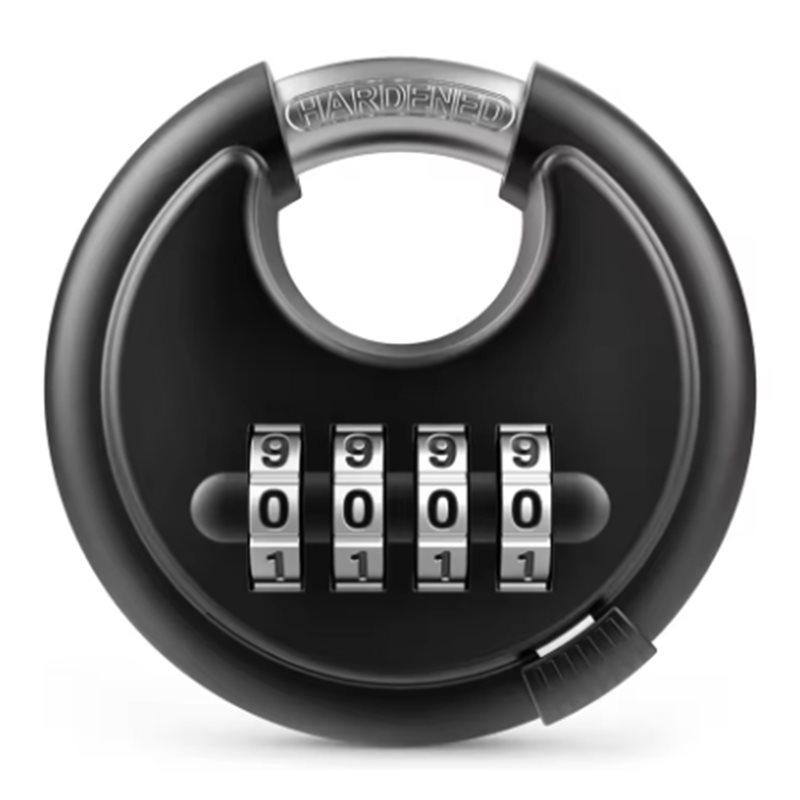AT21-2X 4 Digit Combination Disc Padlock With Hardened Steel Shackle Combo Lock For Sheds, Storage Unit, School Gym Locker