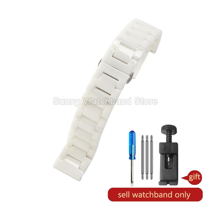

20 22mm Flat Interface Ceramic Watchband Corrosion-proof Scratch-resistant Durable for Longines Tissot Rolex Swatch Omega 22mm