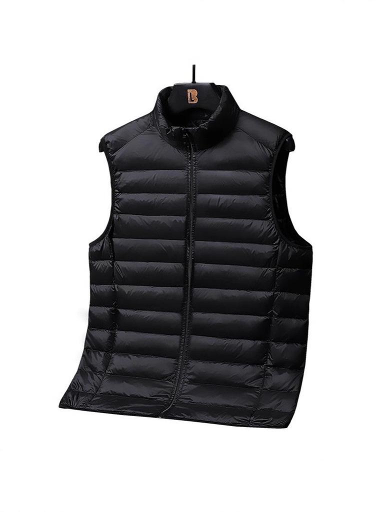 Men's Slim Fit Stand Collar Lightweight Down Vest - Autumn & Winter