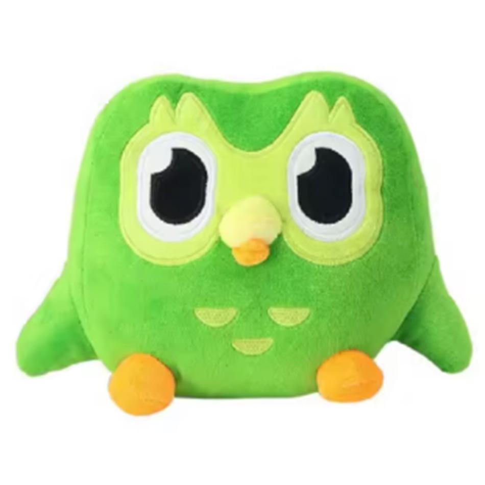 Зеленая плюшевая игрушка-сова Duolingo, мягкая набивная кукла-животное, мультяшная сова Duo, подарок для детей, подарок на день рождения
