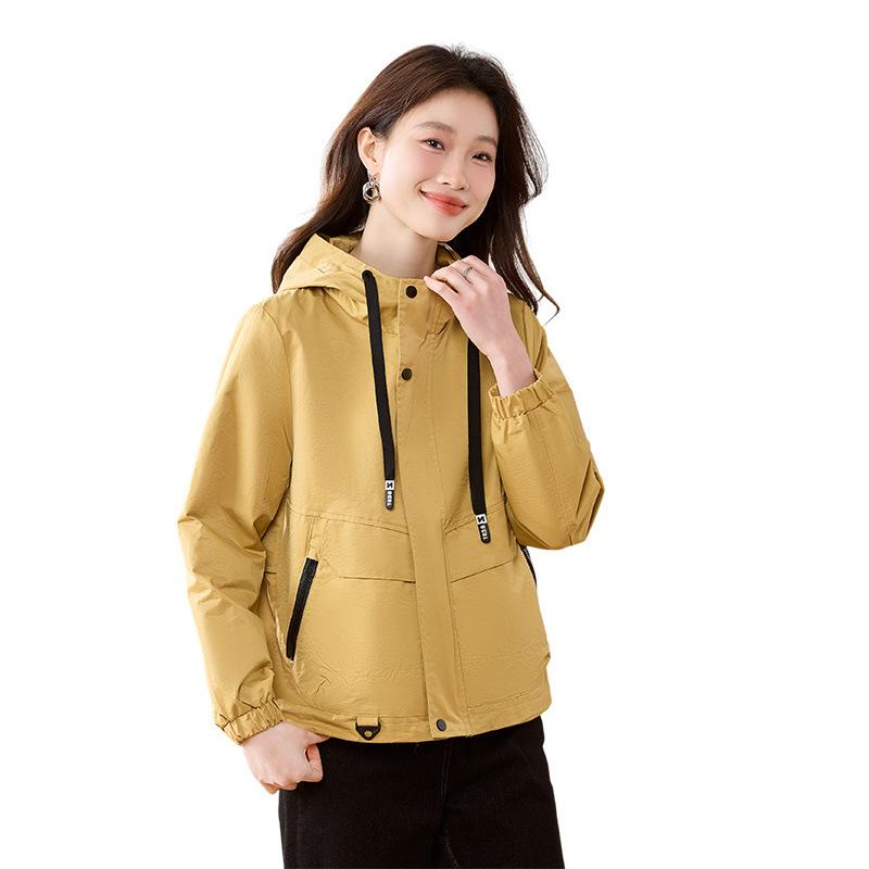 Short Coat Women's New Spring and Autumn Small Man Korean Version Loose Casual Versatile Age-reducing Hooded Jacket Top
