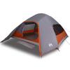 Tente de camping - vidaXL - Tente à dôme 4 personnes - Imperméable - Gris - Facile à monter