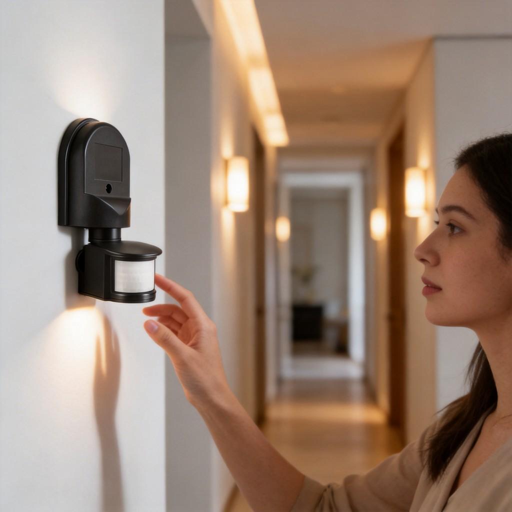 Motion Detection Sensor Wall Light With Base For Parking Garages And Hallways