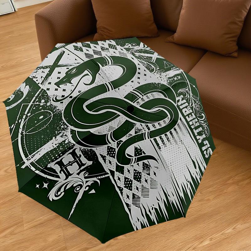 1PC Warner Slytherin Snake Umbrella-8-Rib Reinforced, Automatic Open, Lightweight & Durable-A49