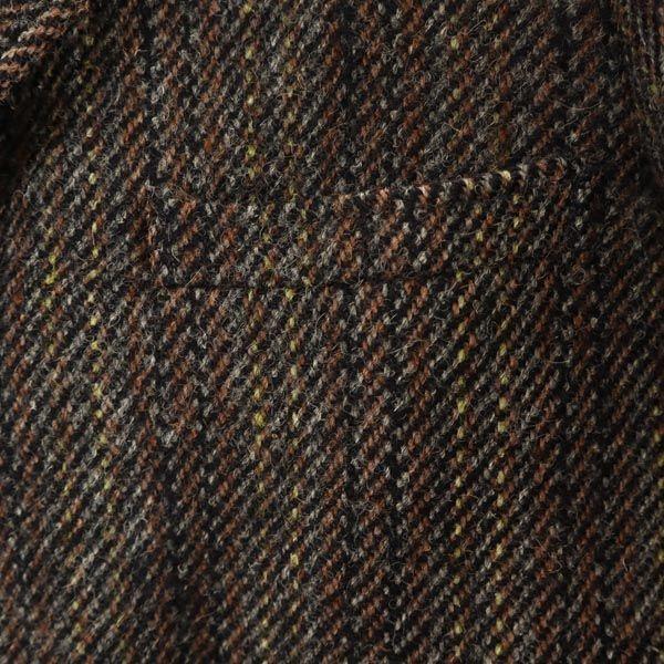 Harris Tweed 70-talls vintage skreddersydd jakke Brun Dame Brukt